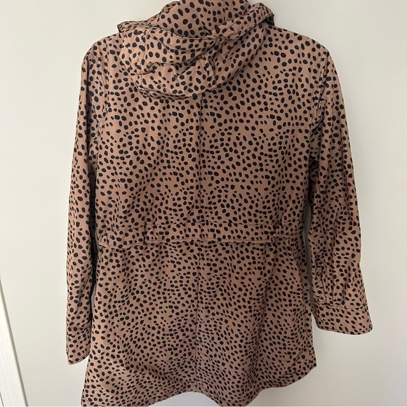 Women's J. Crew Perfect Rain Jacket in Leopard Dot Size XXS - Picture 7 of 8